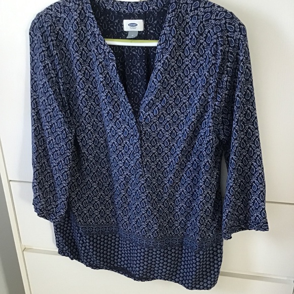 Very pretty old navy blouse - Picture 1 of 3